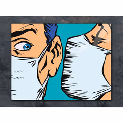 Planche À Découper En Verre 40x30 Masque - Vue supplémentaire 2