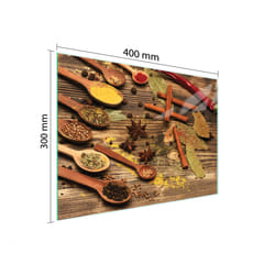 Planche À Découper En Verre 40x30 Épices