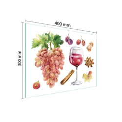 Planche À Découper En Verre 40x30 Vin
