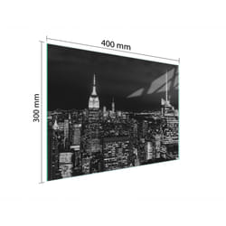 Planche À Découper En Verre 40x30 City