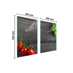 Plaque De Protection En Verre Pour Cuisine 65x52 Tomates