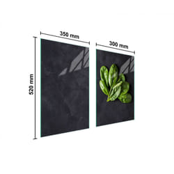 Plaque De Protection En Verre Pour Cuisine 65x52 Basilic