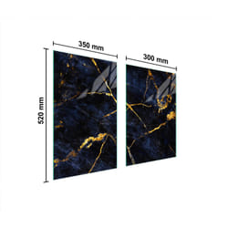 Panneau De Protection En Verre Pour Cuisine 65x52 Marbre