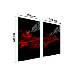 Plaque De Protection En Verre Pour Cuisine 65x52 Noire