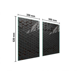 Plaque De Protection En Verre Pour Cuisine 65x52 Noire