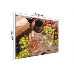 Planche À Découper En Verre 30x22 Vin