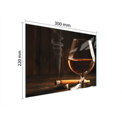 Planche À Découper En Verre 30x22 Vin