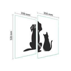 Plaque De Protection En Verre Pour Cuisine 2x35x52 Animaux