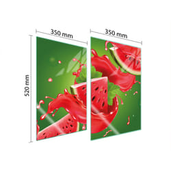 Plaque De Protection En Verre Pour Cuisine 2x35x52 Pastèque