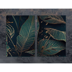 Plaque De Protection En Verre Pour Cuisine 2x35x52 Feuilles - Vue supplémentaire 2