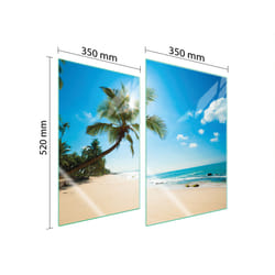 Plaque De Protection En Verre Pour Cuisine 2x35x52 Plage