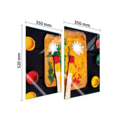 Plaque De Protection En Verre Pour Cuisine 2x35x52 Smile