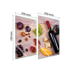 Plaque De Protection En Verre Pour Cuisine 2x35x52 Alimentaire