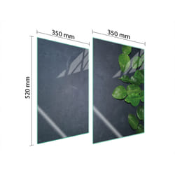 Panneau De Protection En Verre Pour Cuisine 2x35x52 Ardoise