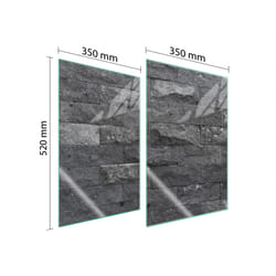 Plaque De Protection En Verre Pour Cuisine 2x35x52 Brique