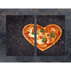 Plaque De Protection En Verre Pour Cuisine 2x35x52 Coeur - Vue supplémentaire 2