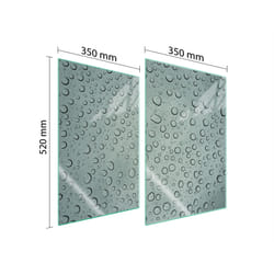 Plaque De Protection En Verre Pour Cuisine 2x35x52 Gouttes