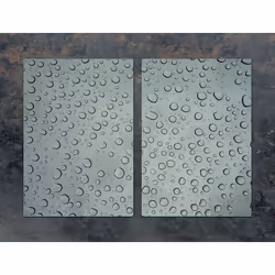 Plaque De Protection En Verre Pour Cuisine 2x35x52 Gouttes - Vue supplémentaire 2