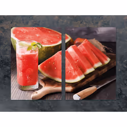 Plaque De Protection En Verre Pour Cuisine 2x35x52 Pastèque - Vue supplémentaire 2