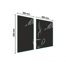 Plaque De Protection En Verre Pour Cuisinière 90x52 Café