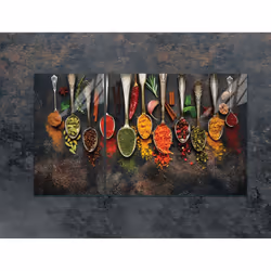 Plaque De Protection En Verre Pour Poêle 90x52 Épices - Vue supplémentaire 2