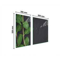 Plaque De Protection En Verre Pour Poêle 90x52 Menthe