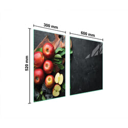 Plaque De Protection En Verre Pour Poêle 90x52 Pomme