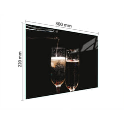 Planche À Découper En Verre 30x22 Vin