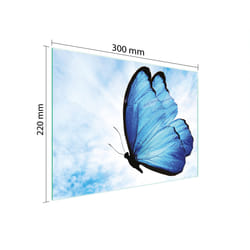 Planche À Découper En Verre 30x22 Papillon