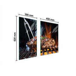 Plaque De Protection En Verre Planche 75x52 Grill