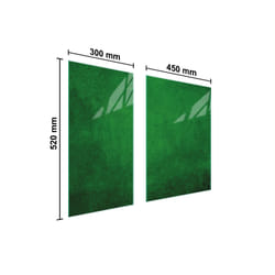Panneau De Protection En Verre 75x52 Vert