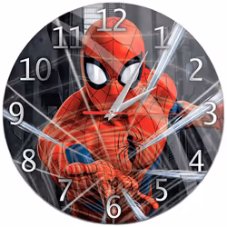 ERT Group LCMWCSPIDERM002, Horloge murale numérique, Cercle, Multicolore, Métal, Adultes et enfants, Modem