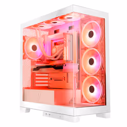Modecom Volcano SPACE APEX ARGB MIDI, Midi Tower, PC, Blanc, ATX, ITX, micro ATX, Acier, Jouer