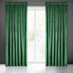 Rideau prêt pierre sur ruban 140X300 cm vert foncé
