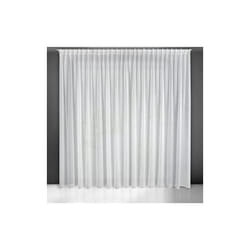 Eurofirany - belissa rideau blanc transparent avec structure de pluie verticale et bande plissée pour rail de plafond/tringle à ri