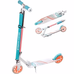 Trottinette grande roue LED Alice 145mm RAVEN - Blanc - 2 roues - Caoutchouc - 48 cm x 106 cm
