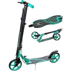 Trottinette grande roue RAVEN Anabel 200mm - Noir/Menthe - Frein à main