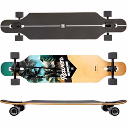 Longboard - RAVEN - Miami - 4 roues - 1048 × 235 cm - clone 100 % Acer Platinoïdes