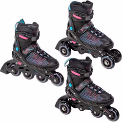 Roller - RAVEN - Allure Noir - Roues en PU 64mm - Pointure ajustable