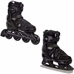 Roller Pulse PRO FitGo taille ajustable RAVEN - - Noir Packs : Avec patin a glace