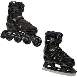 Roller Pulse PRO FitGo taille ajustable RAVEN - - Noir Packs : Avec patin a glace