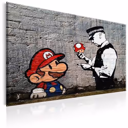 Planete Discount PD8162-120-80, Banksy, Noir, Gris, Rouge, Blanc, Panneaux MDF, 1200 mm, 20 mm, 800 mm