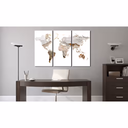 Tableau Cartes du monde Concrete Continents - PD11436-120-80