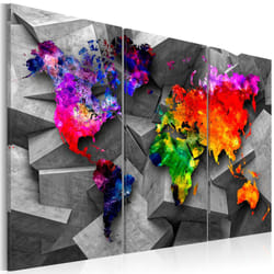 Tableau Cartes du monde Symmetry of the World - PD11438-120-80