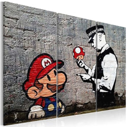 Tableau Super Mario Mushroom Cop by Banksy - PD8164-120-80