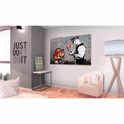 Tableau Super Mario Mushroom Cop by Banksy - PD8164-120-80