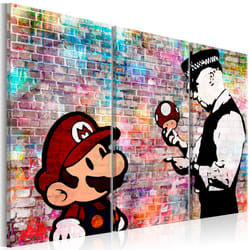 Tableau Rainbow Brick Banksy - PD8166-120-80