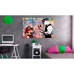 Tableau Rainbow Brick Banksy - PD8166-120-80