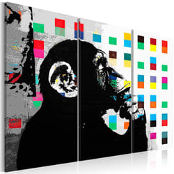 Tableau The Thinker Monkey by Banksy - PD8173-120-80