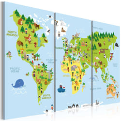 Tableau Cartes du monde Children's World - PD11439-120-80